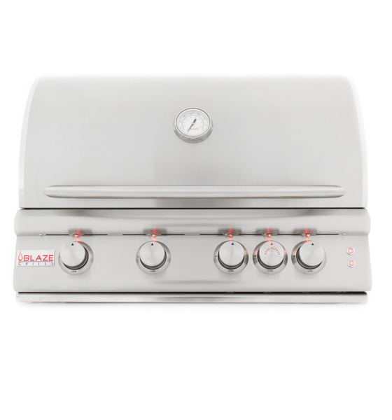 Blaze 32 Inch 4-Burner LTE Gas Grill With Rear Burner and Built-in Lighting System (NG/LP)